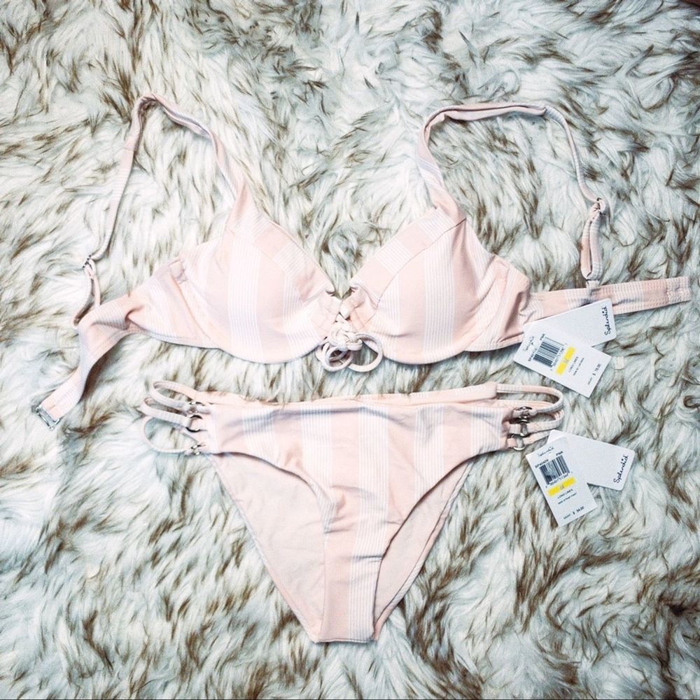 NWT Splendid Rose Quartz Pink Bikini
